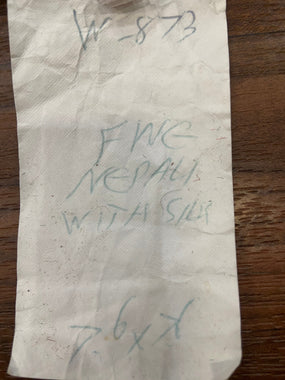 Indian Rug Hand Knotted Oriental Rug Fine Nepali With SIlk 7'6x7'1