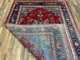 Indian Rug Hand Knotted Oriental Rug Fine Old Mashad 6'7x9'6