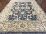 Indian Rug Hand Knotted Oriental Rug Fine Oushak 10'0x13'7