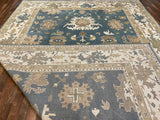 Indian Rug Hand Knotted Oriental Rug Fine Oushak 10'0x14'7