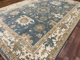 Indian Rug Hand Knotted Oriental Rug Fine Oushak 10'0x14'7