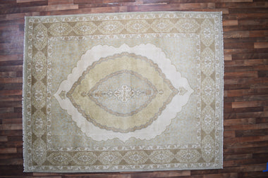 Indian Rug Hand Knotted Oriental Rug Fine Oushak 10'1x8'1