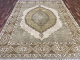 Indian Rug Hand Knotted Oriental Rug Fine Oushak 10'1x8'1