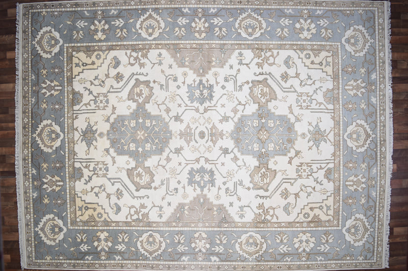 Indian Rug Hand Knotted Oriental Rug Fine Oushak 10'2x13'10