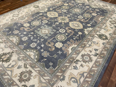 Indian Rug Hand Knotted Oriental Rug Fine Oushak 10'2x14'0