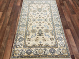 Indian Rug Hand Knotted Oriental Rug Fine Oushak 3'0x5'0