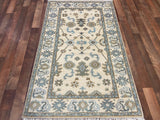 Indian Rug Hand Knotted Oriental Rug Fine Oushak 3'0x5'0