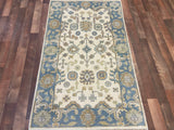 Indian Rug Hand Knotted Oriental Rug Fine Oushak 3'0x5'0
