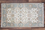 Indian Rug Hand Knotted Oriental Rug Fine Oushak 3'0x5'2