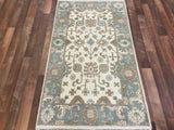 Indian Rug Hand Knotted Oriental Rug Fine Oushak 3'0x5'2