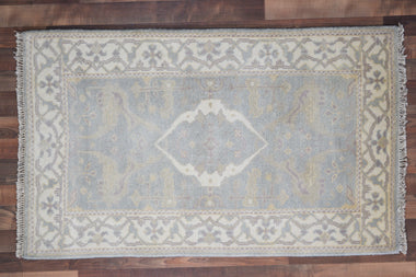 Indian Rug Hand Knotted Oriental Rug Fine Oushak 3'1x5'0