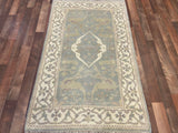 Indian Rug Hand Knotted Oriental Rug Fine Oushak 3'1x5'0