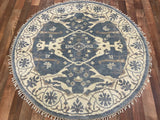 Indian Rug Hand Knotted Oriental Rug Fine Oushak 4'1x4'1