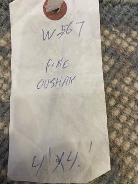 Indian Rug Hand Knotted Oriental Rug Fine Oushak 4'1x4'1