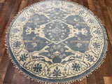 Indian Rug Hand Knotted Oriental Rug Fine Oushak 4'1x4'1