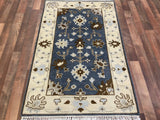 Indian Rug Hand Knotted Oriental Rug Fine Oushak 4'9x3'1