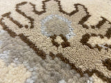Indian Rug Hand Knotted Oriental Rug Fine Oushak 4'9x3'1
