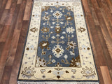 Indian Rug Hand Knotted Oriental Rug Fine Oushak 4'9x3'1