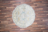 Indian Rug Hand Knotted Oriental Rug Fine Oushak 5'0x5'0