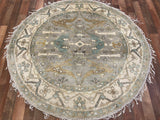 Indian Rug Hand Knotted Oriental Rug Fine Oushak 5'0x5'0