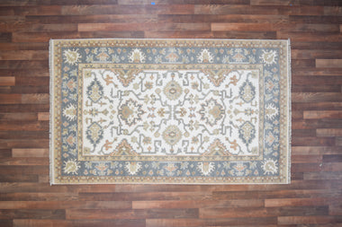 Indian Rug Hand Knotted Oriental Rug Fine Oushak 5'0x8'0