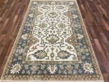 Indian Rug Hand Knotted Oriental Rug Fine Oushak 5'0x8'0
