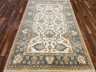 Indian Rug Hand Knotted Oriental Rug Fine Oushak 5'0x8'0