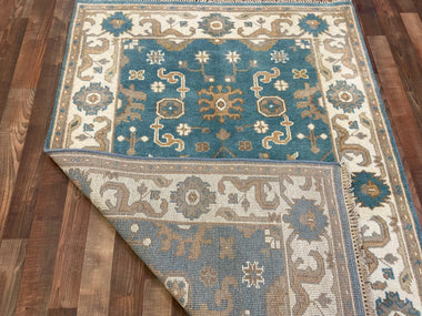 Indian Rug Hand Knotted Oriental Rug Fine Oushak 6'0x4'1