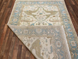 Indian Rug Hand Knotted Oriental Rug Fine Oushak 6'0x9'0