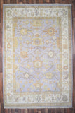 Indian Rug Hand Knotted Oriental Rug Fine Oushak 6'3x9'3