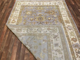 Indian Rug Hand Knotted Oriental Rug Fine Oushak 6'3x9'3