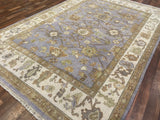 Indian Rug Hand Knotted Oriental Rug Fine Oushak 6'3x9'3