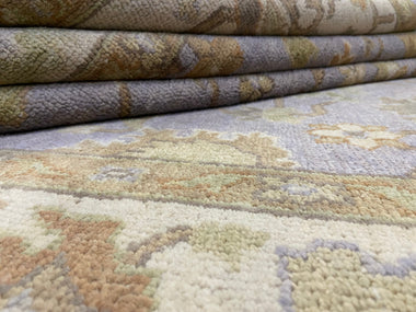 Indian Rug Hand Knotted Oriental Rug Fine Oushak 6'3x9'3