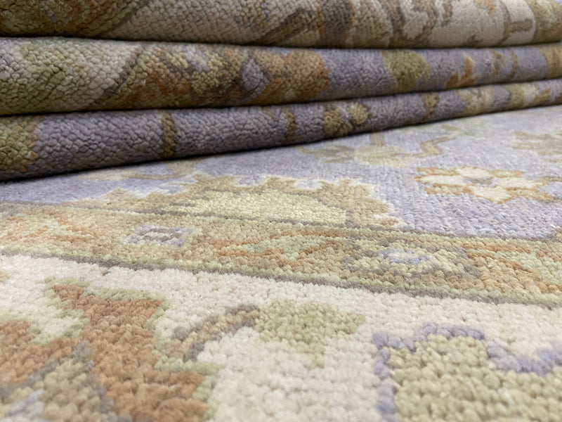 Indian Rug Hand Knotted Oriental Rug Fine Oushak 6'3x9'3