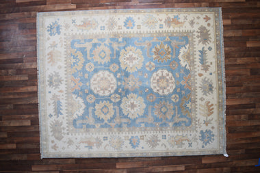 Indian Rug Hand Knotted Oriental Rug Fine Oushak 7'8x9'7