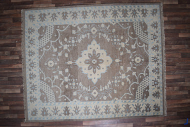 Indian Rug Hand Knotted Oriental Rug Fine Oushak 8'3x10'0