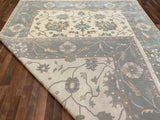 Indian Rug Hand Knotted Oriental Rug Fine Oushak 9'0x11'10