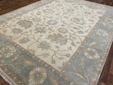 Indian Rug Hand Knotted Oriental Rug Fine Oushak 9'0x11'10
