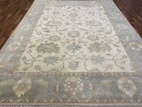 Indian Rug Hand Knotted Oriental Rug Fine Oushak 9'0x11'10