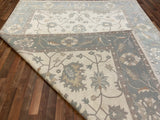 Indian Rug Hand Knotted Oriental Rug Fine Oushak 9'0x11'10