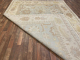 Indian Rug Hand Knotted Oriental Rug Fine Oushak 9'0x12'0