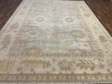 Indian Rug Hand Knotted Oriental Rug Fine Oushak 9'0x12'0