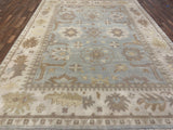 Indian Rug Hand Knotted Oriental Rug Fine Oushak 9'0x12'0