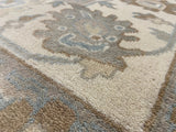 Indian Rug Hand Knotted Oriental Rug Fine Oushak 9'0x12'0