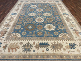 Indian Rug Hand Knotted Oriental Rug Fine Oushak 9'10x13'5