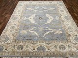 Indian Rug Hand Knotted Oriental Rug Fine Oushak 9'10x8'0