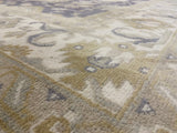 Indian Rug Hand Knotted Oriental Rug Fine Oushak 9'9x8'0