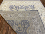 Indian Rug Hand Knotted Oriental Rug Fine Oushak 9'9x8'0