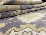 Indian Rug Hand Knotted Oriental Rug Fine Oushak 9'9x8'0
