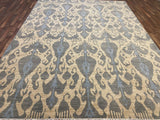 Indian Rug Hand Knotted Oriental Rug Fine Oushak Turkish Knot 9'0x12'0